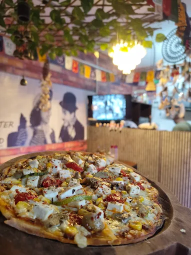 Chaplin Cafe food table in Dehra